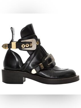Balenciaga Ceinture leather buckled boots size 39 EU/8-8.5 US